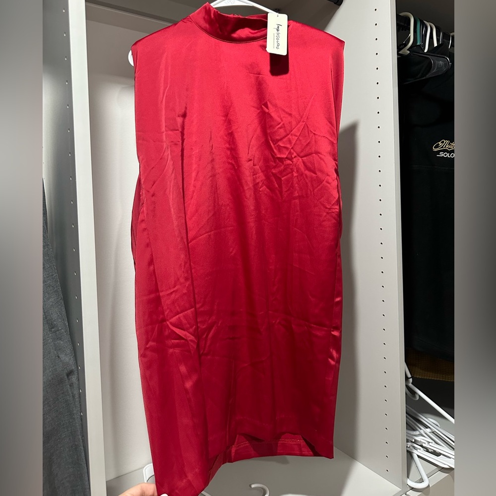Impressions Vibrant Red Midi Dress